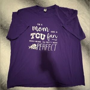 TCU Texas Christian University Purple Gildan Mom Purple Fan T-Shirt 3XL (A1)
